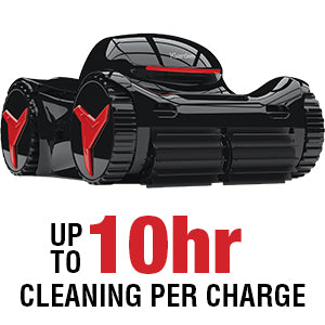 Premium AI robotic pool cleaner with up to 10 hours battery runtime