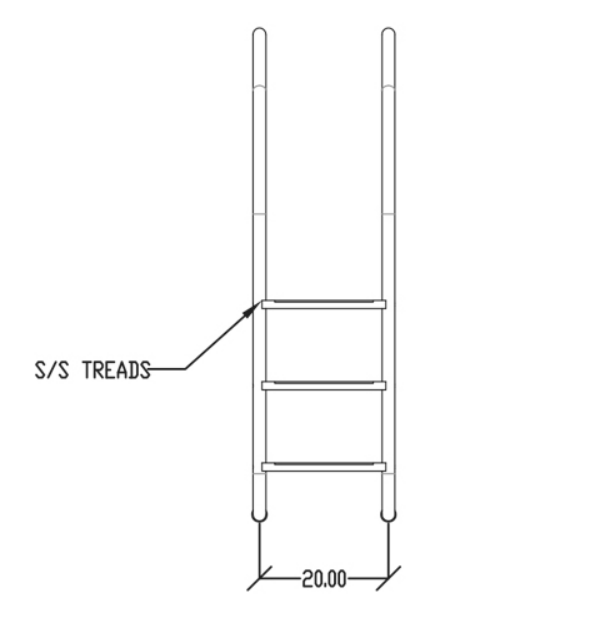 S.R. SMITH ARTISAN 3-STEP LADDER - Standard Pool Ladder