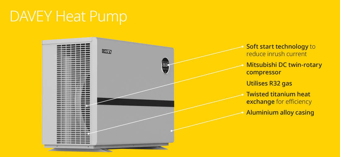 Davey Heat Pump 21kW with WiFi (DHP210)