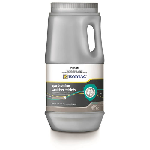 Zodiac 1kg Spa Bromine Tablets designed for effective sanitising of spa and hot tub water.