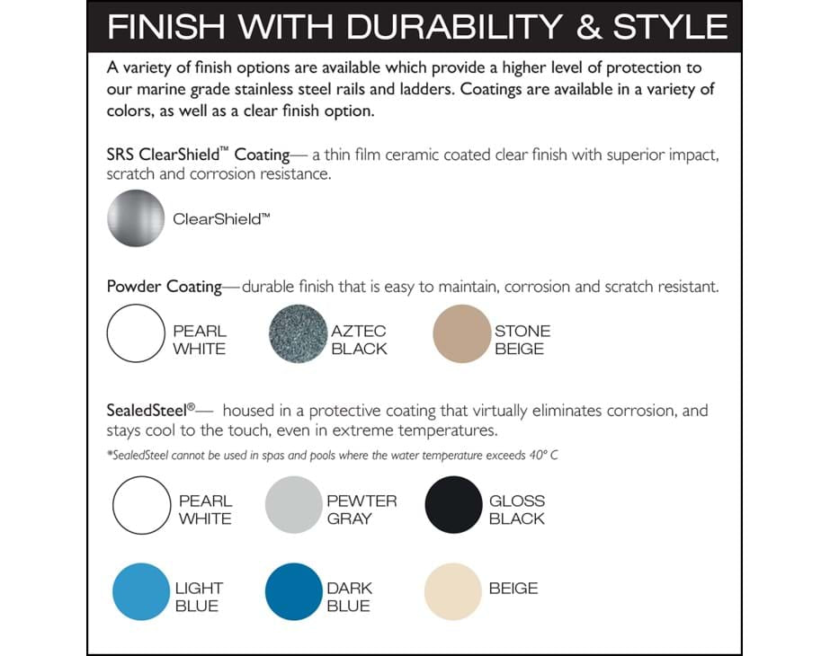 S.R. SMITH ARTISAN HAND RAIL- STANDARD (single) - Pool Hand Rail