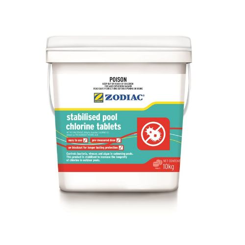 ZODIAC 10KG STABILISED POOL CHLORINE TABLETS