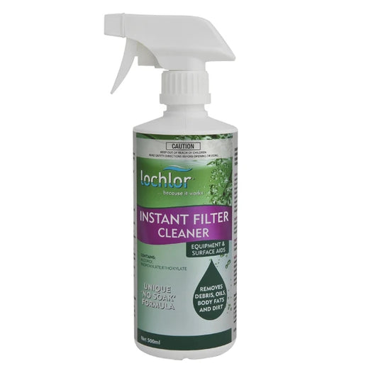 Pool cartridge filter cleaner spray for removing oils and grease