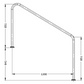 S.R. SMITH STAIR RAIL 1200mm (Flanged)