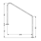 S.R. SMITH STAIR RAIL 1000mm (Flanged) - Pool Rail