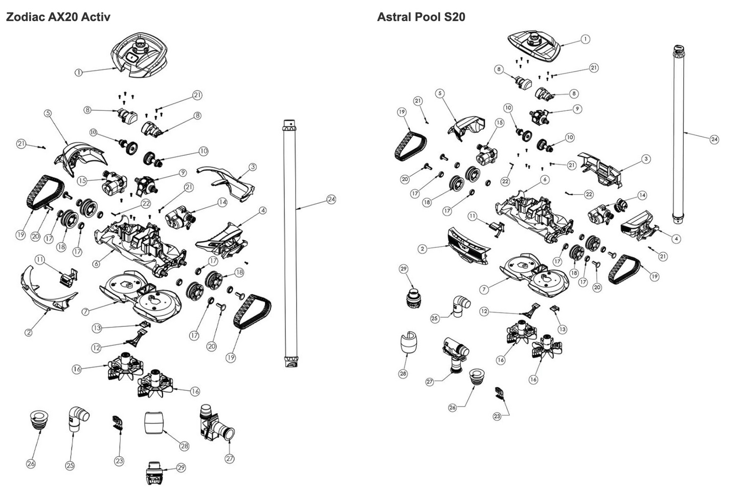 AstralPool S20 MECHANICAL SUCTION CLEANER Tune Up Kit