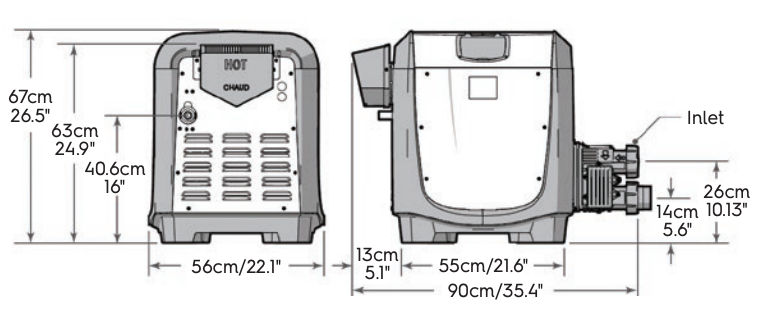 Astral Pool IXI LP GAS HEATER (370MJ)
