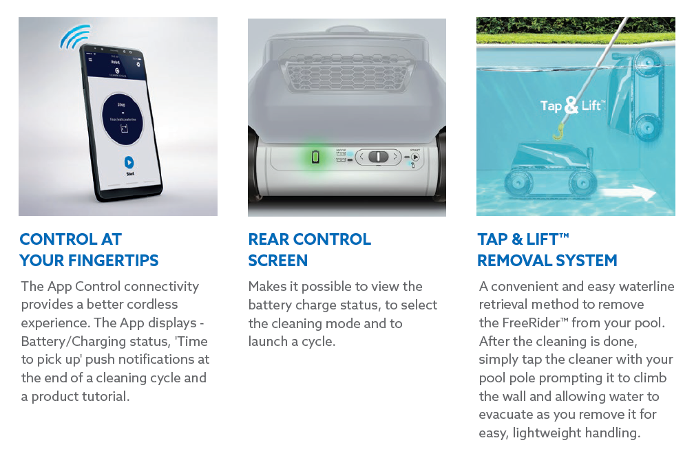 Zodiac FreeRider FR500 iQ connected to iAquaLink smartphone app