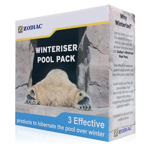 Complete winter pool care kit designed to help maintain cleaner water during colder months.
