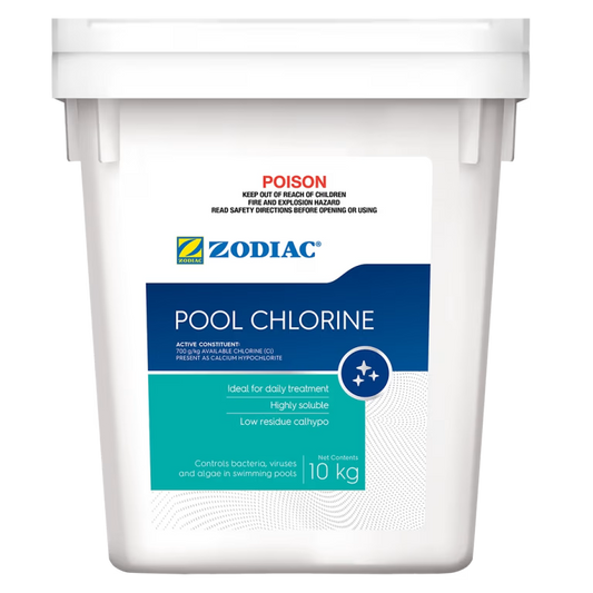 Zodiac pool chlorine 10kg calcium hypochlorite unstabilised chlorine for pool sanitising