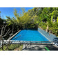 ABGAL Oasis 500 Micron Blue Pool Cover installed on backyard swimming pool