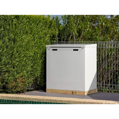 Soundproof Acoustic Box protecting residential pool equipment