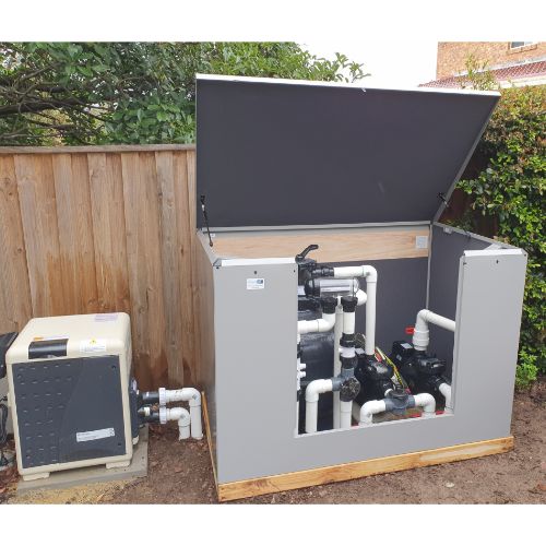 Premium pool pump enclosure with acoustic insulation