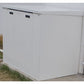 Soundproof pool pump and filter box installed beside swimming pool