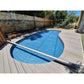 Pool cover neatly rolled onto Daisy SQ stationary roller