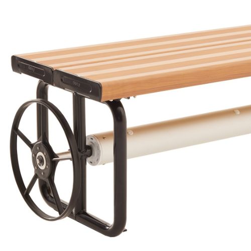 Premium Daisy under bench pool roller with timber-look finish