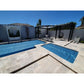 Concealed pool cover roller with Charcoal powder-coated finish
