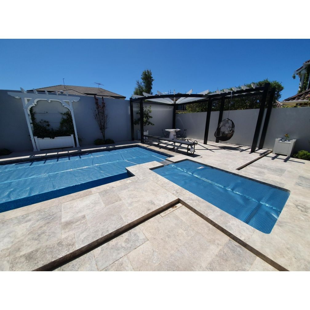Concealed pool cover roller with Charcoal powder-coated finish