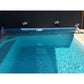 Low-profile Daisy electric pool cover roller with remote controls