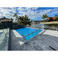 ABGAL Oasis Blue Pool Cover Mounted on Pool Roller System