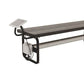 Electric concealed pool cover roller with integrated Charcoal Shimmer bench seating