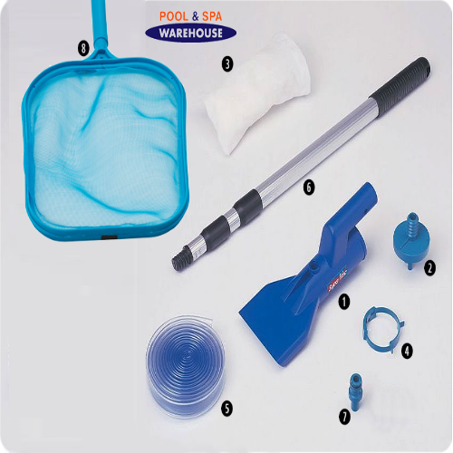 Swimsafe Supa-Vac Pool Water Care Maintenance Kit (includes leaf scoop)