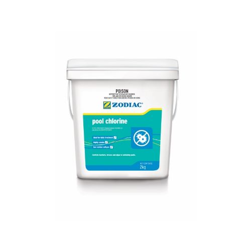 Zodiac pool chlorine 2kg calcium hypochlorite unstabilised chlorine for pool sanitising